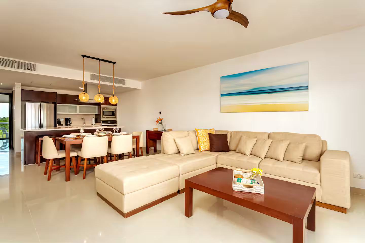 Living area of the penthouse